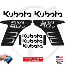 Fits Kubota SVL90-2 Main Decals Skid Steer Stickers - Black Edition picture