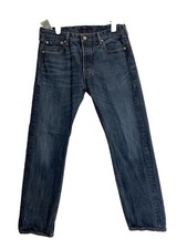 Levi’s 501 Original Fit Jeans Men’s 34x32 Dark Wash Button Fly Straight Leg picture