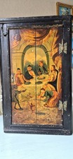Beautiful 18th century Dutch cabinet with handpainted Biblical scene. picture