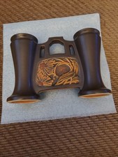 Roseville Rosecraft Panel Brown Double Bud Vase - MINT picture