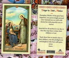 Prayer to St. Saint Monica  - Laminated Holy Card 102E picture