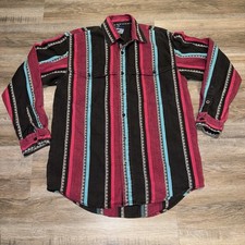 Vtg USA BrushPopper Wrangler Mens Long Sleeve Shirt Button Up M NOS picture