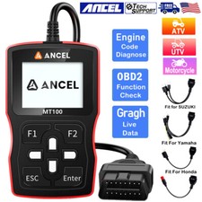 Motorcycle Scanner OBD2 Code Reader Scan Tool Diagnostic Engine ABS Fault Codes  picture