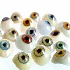 Vintage Human Prosthetic Eye Antique Glass Artificial Mix Color 10PC picture
