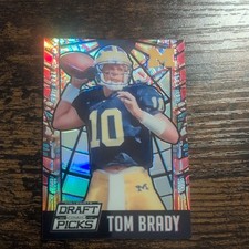 2015 Panini Prizm Collegiate Draft Picks - Stained Glass Tom Brady #46 picture