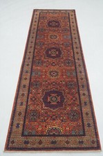 3 x 8 ft Rusty Red Turkish Mamluk Fine quality Hand knotted Medallion Runner Rug picture