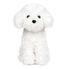 WEIGEDU White Toy Poodle Stuffed Animal Dog Puppy 12.6 inch, Bichon Frise picture