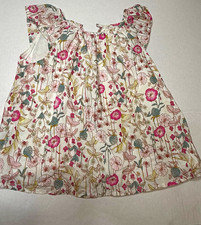 GAP Kids Girls Floral A-Line blouse M Multicolor Sleeveless Round Neck Knee picture