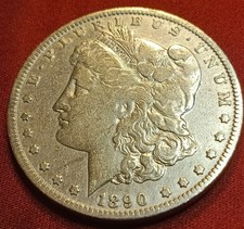 1890-O Morgan Silver Dollar VF Condition 90% Silver 26.31 gm Weight picture