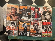 Lot of 8 Guitar World / Player  Magazines Keith Richards Covers 80s 90s 2000s picture