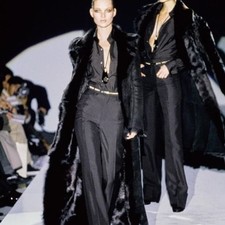 2004 fw Tom Ford Gucci Black Suede Fur Coat picture