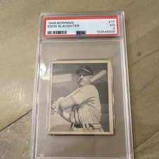 Bowman 1948 Enos Slaughter St. Louis Cardinals #17 RC Graded Base picture
