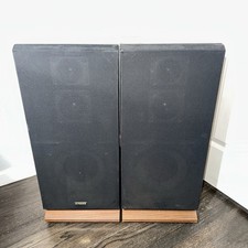 Vintage Fisher Wood Grain Floor Speakers 75w 8 Ohm - Model STV-860 picture
