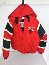 Vintage 90’s Chicago Bulls NBA Hooded Puffer Jacket- Jordan Era   Size: Youth L picture