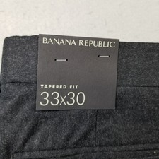 Banana Republic Pants Mens  Gray Tapered Soft Virgin Wool Vitale Flannel 120's picture