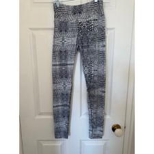 Hot Kiss Women's Crocodile Print Leggings Medium Black Gray NWT picture