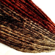 20 SE Single 20 DE Double Brown Red Auburn Dreads Dreadlocks Hair Extensions picture