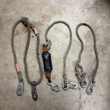 Bundle Of 3 Vintage Pole Climbing Rooe With Locking/Trigger Snap Hooks Arborist picture