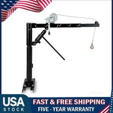 1000 lbs Hydraulic Pickup Truck Crane , Heavy Duty Jib Crane with Manual Winch picture