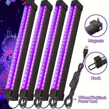 4pcs 395nm LED UV Light Bar Blacklight USB Magnetic for Glow Party DJ Club Stage picture