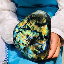 4.4LB Natural Gorgeous Labradorite Quartz Crystal Mineral Specimen Healing picture