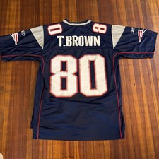 Rare Vintage Early 2000s Troy Brown #80 Patriots Reebok NFL Equipment L +2 🔥❤️ picture