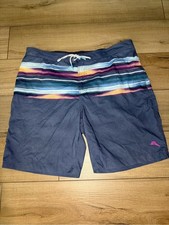 Men's Navy Swim Trunks with Multicolor Stripe Waistband Tommy Bahama picture