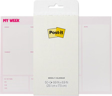Post-It My Week, Blank Weekly Calendar, 9.9 X 6.9 In, 50 Sheets picture