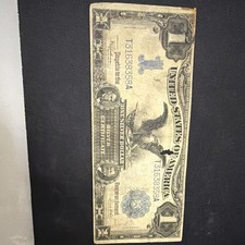 US $1 Large Size Silver Certificate Note T31638358A Uncertified Circulated picture