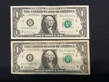 2017A $1 Same Ser#, Cir/ 01371921 picture