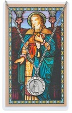St. Monica Medal Necklace with a Laminated Prayer Card picture
