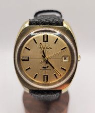 VTG 1971 Bulova Sea King Automatic 10K Gold 1971 Lum. Hands Watch Ref H926523 picture