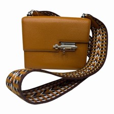 Hermès Verrou 21 Mini Sesame Chèvre Mysore PHW with Original Hermès Guitar Strap picture