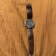 Fossil Chronograph Mens Watch Brown Leather Classic Roman Numeral Timepiece picture