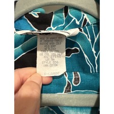Men's Vintage Hawaiian Hilo Hattie Shirt – Tropical Leaf Print – Size XL picture