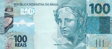 BRAZIL 100 REAIS 2010 P 257. UNC CONDITION. 5RW 28JUL picture