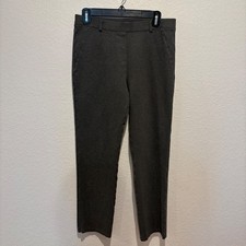 Quince Ultra-Stretch Ponte Straight Leg Pants Charcoal Gray Medium LB24720 picture