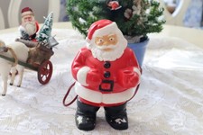 VINTAGE 1950s ROYAL LIGHT UP SANTA CLAUS 7.5” HARD PLATIC MADE IN USA WORKING picture