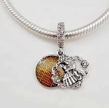 Genuine Pandora Disney Belle Beauty And The Beast Dancing Dangle Charm 799014C01 picture