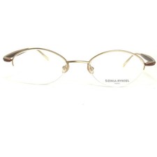 Sonia Rykiel 7022 08 Gold Semi Rimless Oval Eyeglasses Frames 50-20-135 22579 picture
