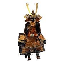 Japanese Samurai Armor Kyugetsu Yoroi Doll Set with Kabuto Ningyo Japan Vintage picture