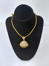 Vintage Necklace Kundan Polki Traditional Indian Wedding Gold Tone Rhinestone picture