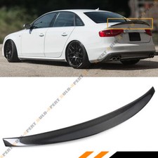 FOR 08-12 AUDI A4 B8 ENL HIGHKICK STYLE DUCKBILL CARBON FIBER TRUNK SPOILER WING picture