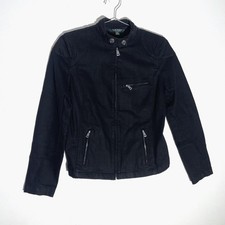 Lauren by Ralph Lauren Vintage Moto Style Small Black Jacket picture