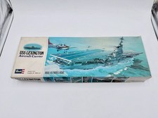 Vintage 1975 Revell USS Lexington Aircraft Carrier Model Kit H-444 20