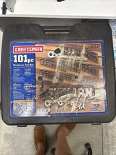 Vtg Craftsman# 33101, 101 Pc. (actual 96) Mechanics Tool Set. MADE IN USA W/case picture