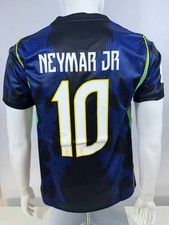 Brazil Away Neymar Jr #10 Fan Version Soccer Jersey Football Shirt 2026 Blue picture