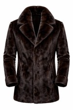 Men's Real Mink Fur Coat | Elegant Brown Winter Outerwear picture