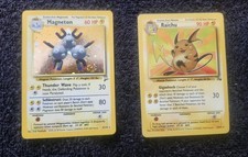 Pokemon TCG Magneton 9/130 Base Set 2 Holo & Raichu Fossil 29/62 Set Sale picture
