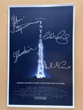 SIGNED INTERSTELLAR 11x17 Movie Poster COA by 4 of the actors  - Shipped FREE picture